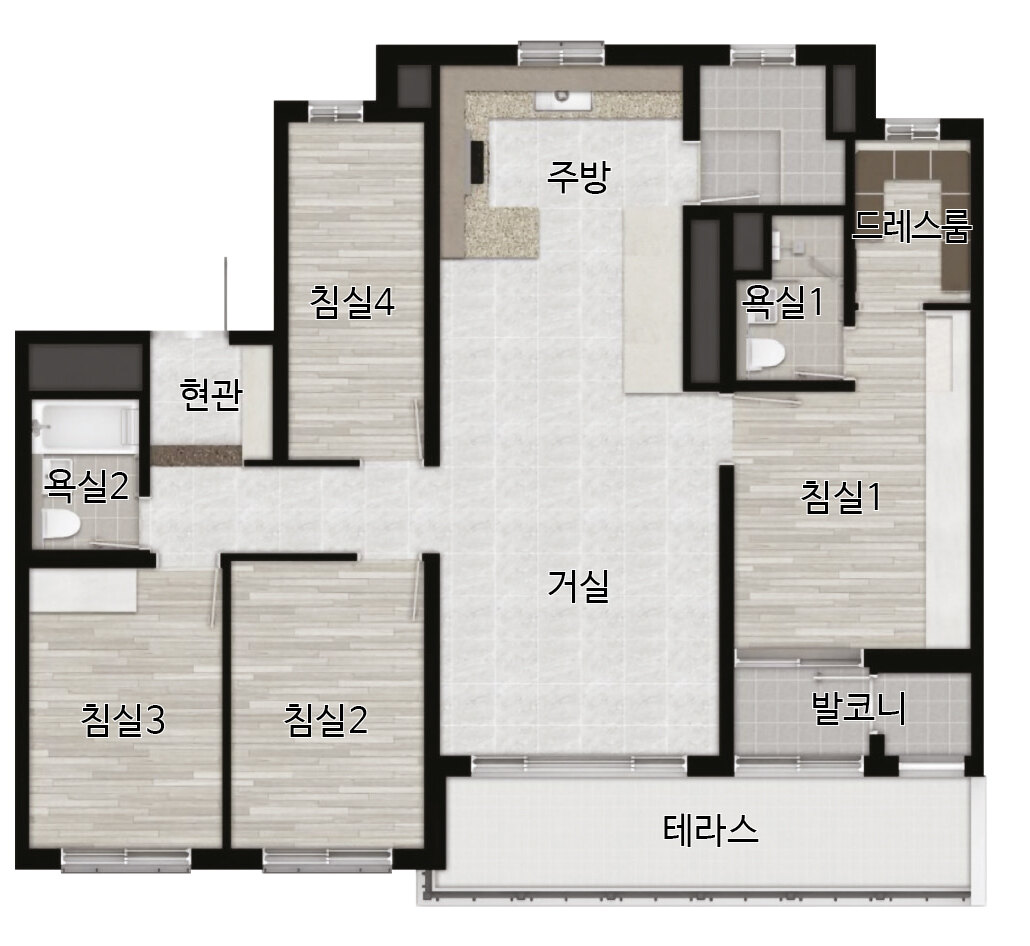 78A㎡ · 단층 · 침실4 평면도